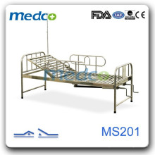 Adjustable stainless steel two cranks hospital bed MS201
